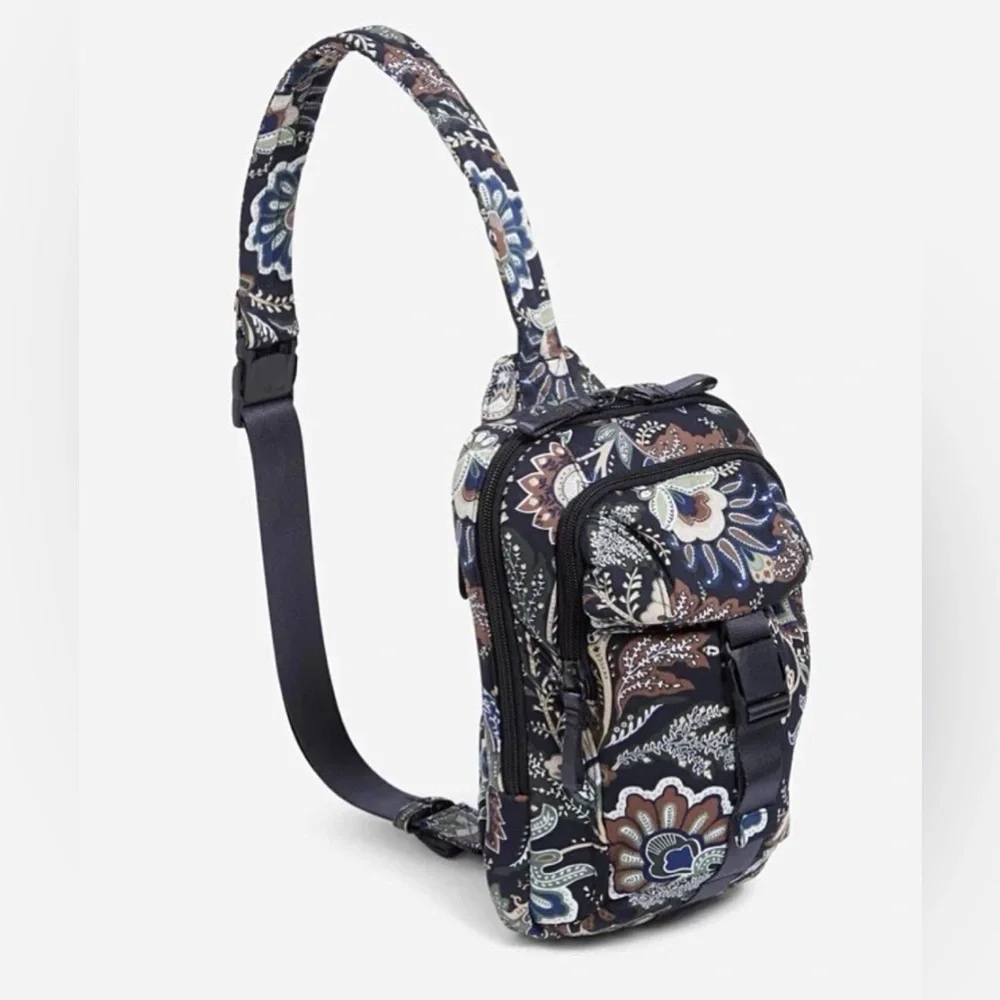 Vera Bradley Utility Sling Backpack in Java Navy Camo